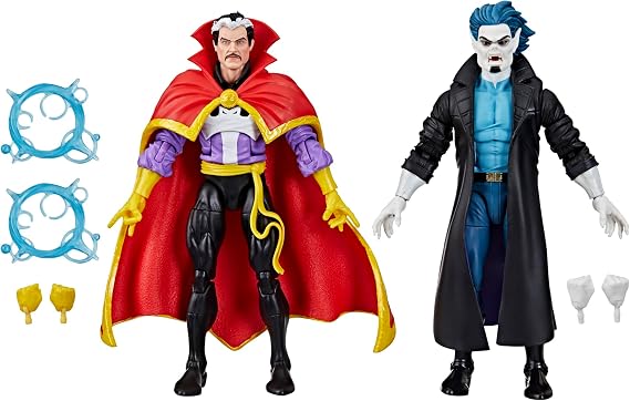 Marvel Legends Series Doctor Strange & Morbius, Spider-Man: The Animated Series Collectible 6 Inch Spider-Man Action Figure 2-Pack