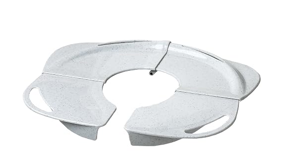 PRIMO Folding Potty with Handles, White granite