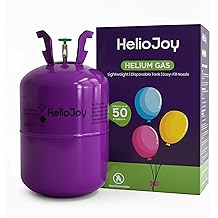 Helium Balloon Gas Canister - Inflates Up to 50 x 9 inch Balloons - Portable Helium Gas Canister with Easy Fill Nozzle for Party Decorations, Birthdays, Weddings & Events