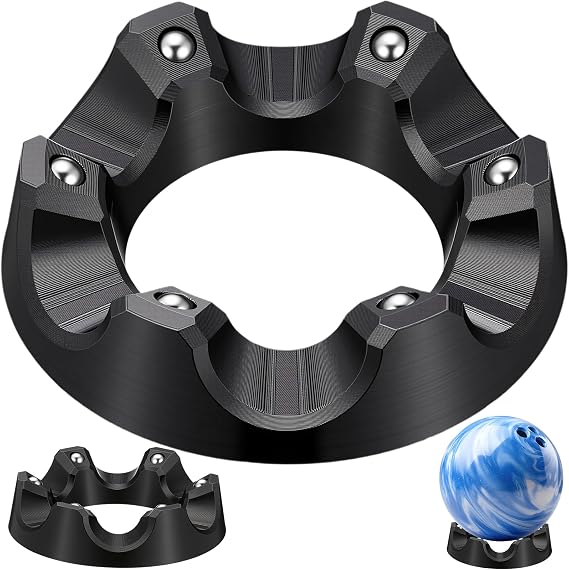 Yookeer Bowling Ball Spinner Stand, 360 Smooth Rotating Ball Cup Holder with Easy Multi-Angle Grip, Universal Bowling Accessories for Optimal Performance, Cleaning & Polishing