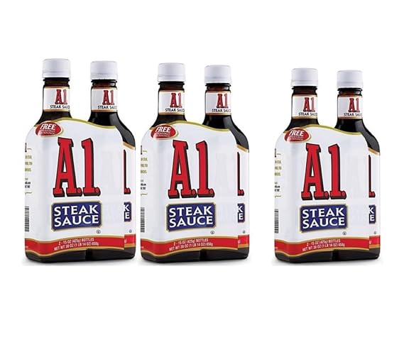 A-1 Steak Sauce, Original, 2 packs of 15 oz glass bottles (Pack of 3)