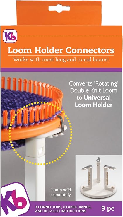 Authentic Knitting Board Holder Connectors, use with Rotating Loom 3 Piece