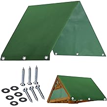 600D Playset Canopy Replacement with Grommet & Screws – Swing Set Replacement Tarp Water and Sun Resistant Green Sunshade 90x43 Inch for Playhouse Playground