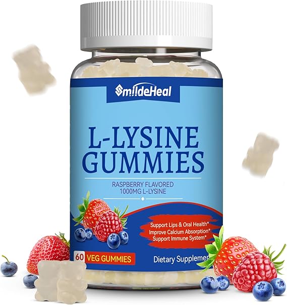 L-Lysine 1000mg Gummies, Chewable Lysine Supplement for Adults