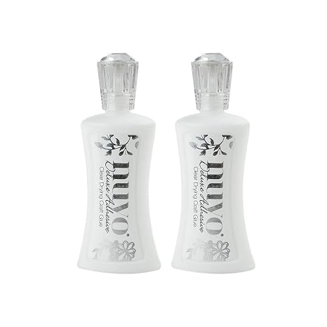 MSB Tonic Studios Nuvo Deluxe Adhesive, White, 2 Pack, 4 oz, Medium Viscosity, Craft Glue