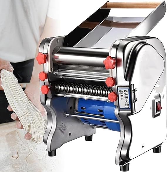 Electric Pasta Machine Commercial Dough Sheeter Cutter Stainless Steel Noodle Maker for Professional Catering and Bakery