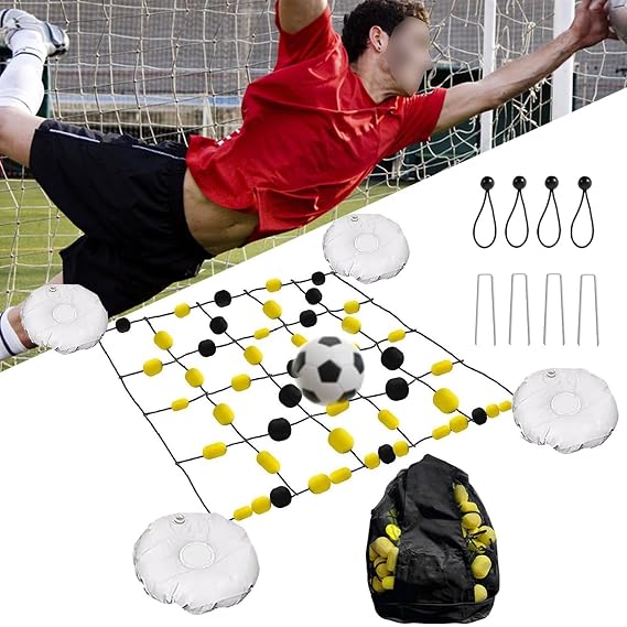 Goalkeeper Deflection Equipment,Goalkeeper Ball Deflector -2 Styles(A:2.8x2m/2x1.6m,B:Bracket Rebound Chain + Moving Wheels + Simulated Human Wall Screen)