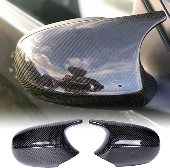 Real Carbon Fiber Mirror Caps for 2009-2013 BMW 3-Series E90 E92 E93 | Replacement style, Fits 3-Series E90 E92 E93 (LCI) and 1-Series E81 E82 E87 E88 (LCI)