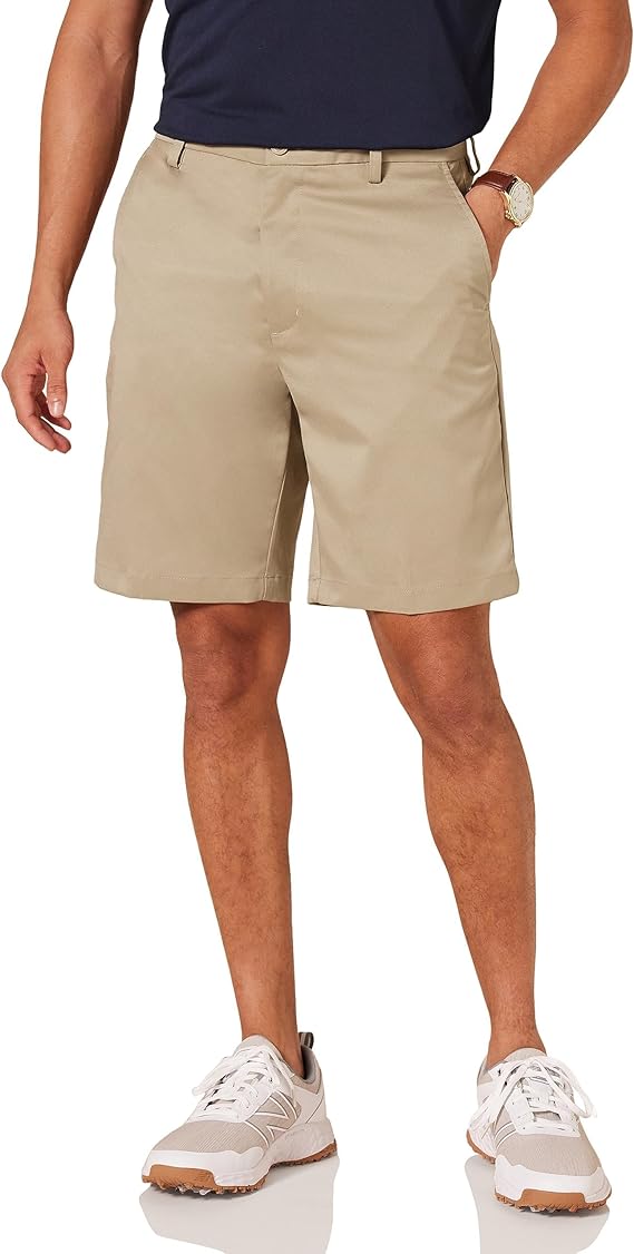 Amazon Essentials Men's Classic-Fit 9" Inseam Moisture-Wicking Golf Shorts, Functional Pockets (Available in Big & Tall)