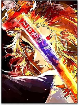 HONGJIE 5D DIY Diamond Art Painting by Number Kits Anime 16x20 Inch for Adults and Kids, Round Full Drill Rhinestone Cross Stitch Mosaic Art for Home Wall Decoration and Gift Option.