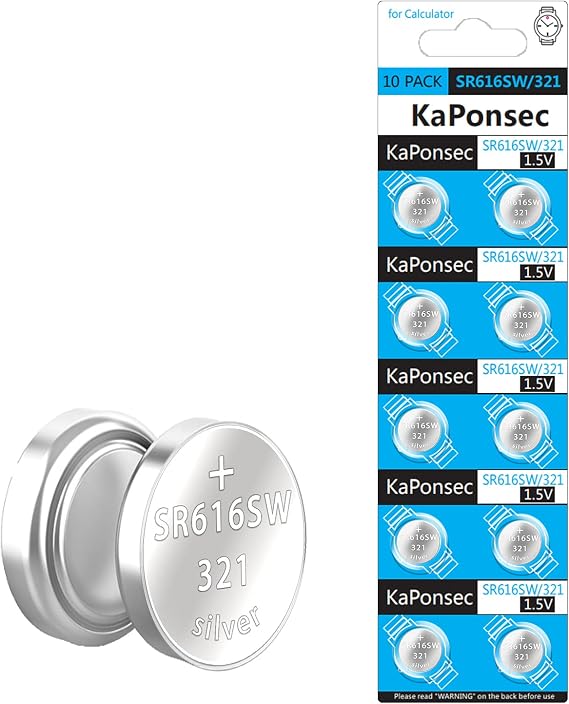 321 SR616SW 1.5V Silver Oxide Watch Battery (10-Pack)