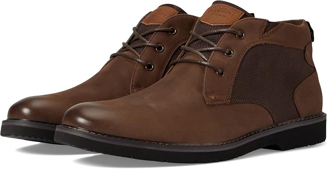 Nunn Bush Denali Plain Toe Chukka Brown Crazy Horse 12 W (EE)