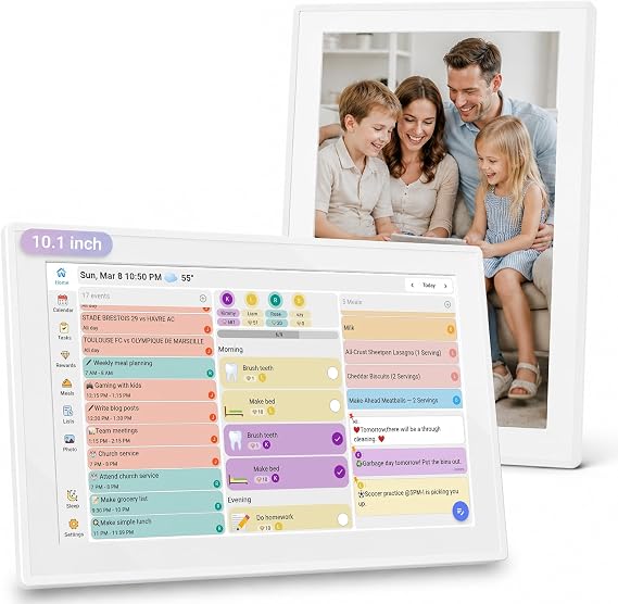 10.1" Touchscreen Digital Calendar, Smart Family Organizer & Meal Planner