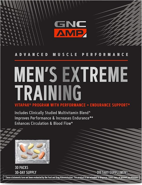 GNC AMP Men's Extreme Training Vitapak Program, 30 Day Supply