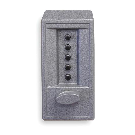 6200 Series Grade 1 Cylindrical Single Access Code Pushbutton Lockset, Thumbturn, Gray Finish, Non-Handed, 2-3/4" Backset, ASA Strike