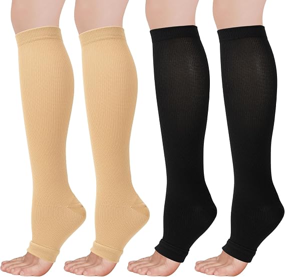 Flight Compression Socks for Women & Men, 2 Pairs Supports Socks