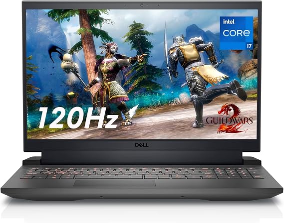 Dell G15 5520 15.6 Inch Gaming Laptop 1080p FHD 120Hz Display, Intel Core i7-12700H, 16GB DDR5 RAM, 512GB SSD, NVIDIA Geforce RTX 3060 6GB GDDR6, Intel Wi-Fi 6, USB C, Windows 11 Dark Shadow Grey