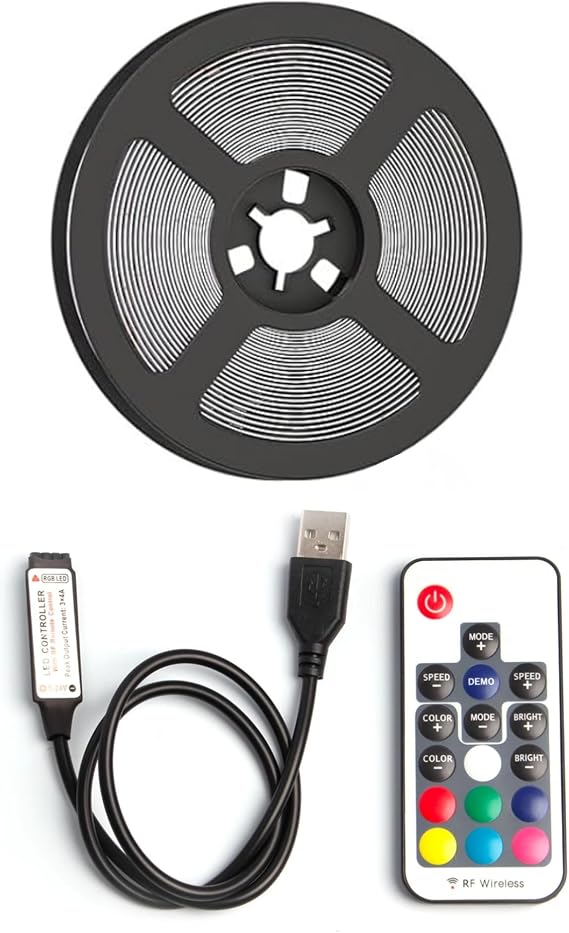 Tv Arkası Animasyonlu RGB Şerit Led Seti Kumandalı 3 Metre - Cata - 5v Usb girişli [Enerji Sınıfı A++]