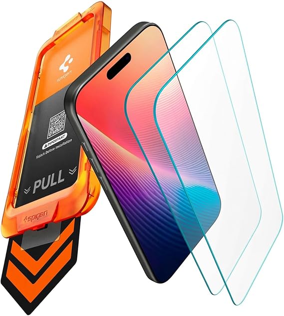 Spigen AlignMaster S [2 Pack] Screen Protector for iPhone 17 Pro