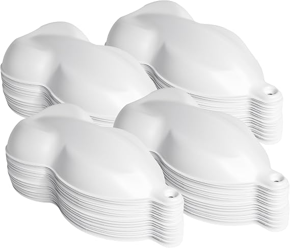 Speed Shapes (100) White Plastic Car Models for Auto Paint Display, Wrap and Tint Sample Display | Made in USA