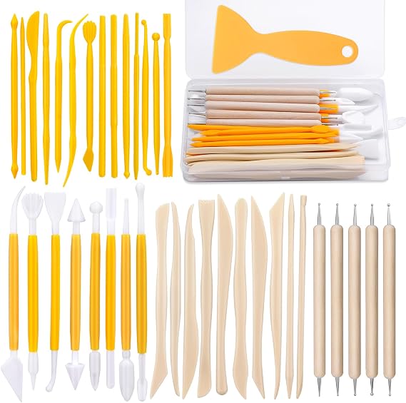 Polymer Clay Tools, Pottery Clay Sculpting Tools Kit Wood Carving Tool