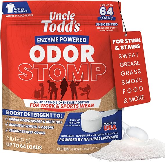 Enzyme Laundry Booster, Odor Eliminator, Fight Tough Stains - 64 Loads, 2lb