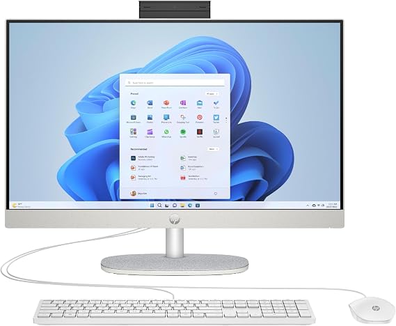 HP 24-CR0062NA | Intel Core i3-N300 Desktop PC | 8GB RAM | 512GB SSD | 23.8" All-in-One Computer | Windows 11 Home | Office & Home PC | Wi-Fi | Fast Performance