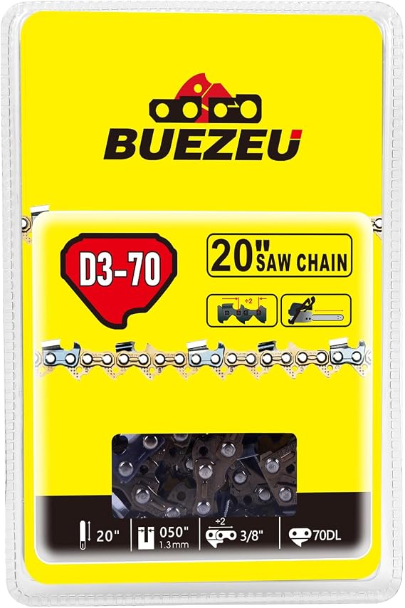 chain saw chains 3/8" .050" Gauge, 70 Drive Links for 20" Bar for Poulan, Remington. fits Greenworks, Makita, EGO, DeWalt and more