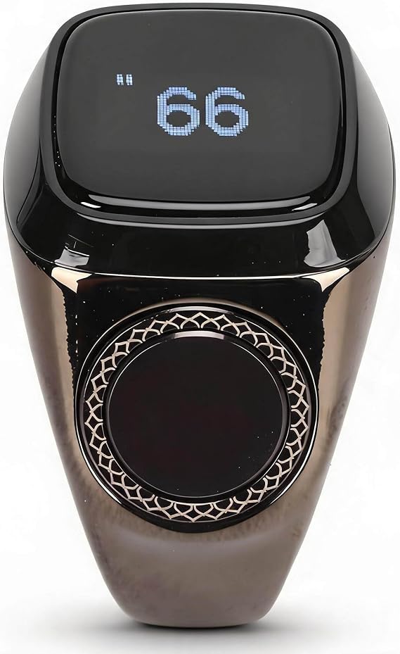 Finger Tally Counter, Portable Bluetooth Counter with 5 Digit Display, Handheld Number Click Counter, Electronic Counter with Charging Storage Case Support APP