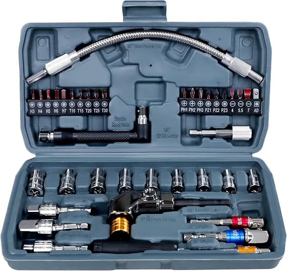 39-Piece Flexible Drill Bit Extension Set