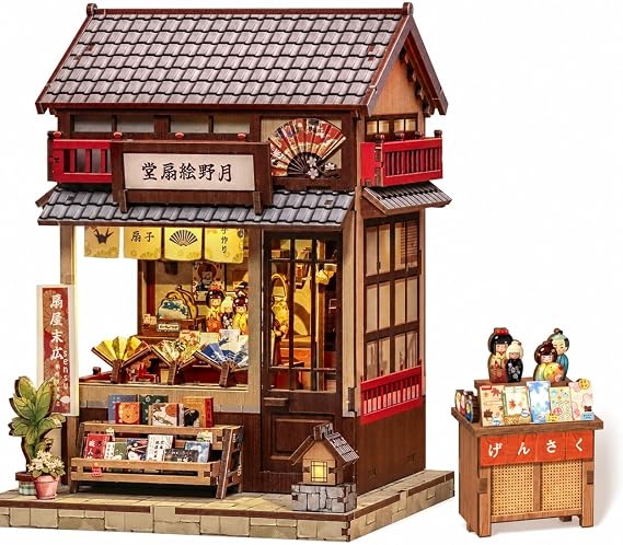 Japan Book Nook, DIYMiniature House Kit, Japanese Fan Shop Booknook