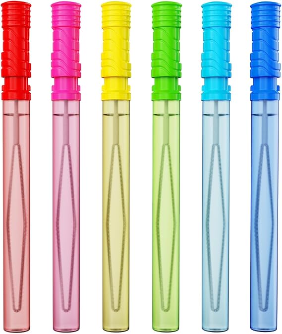 EagleStone 14.6" Giant Bubble Wands, 6 Pack Kids Bubble Sticks with Refill