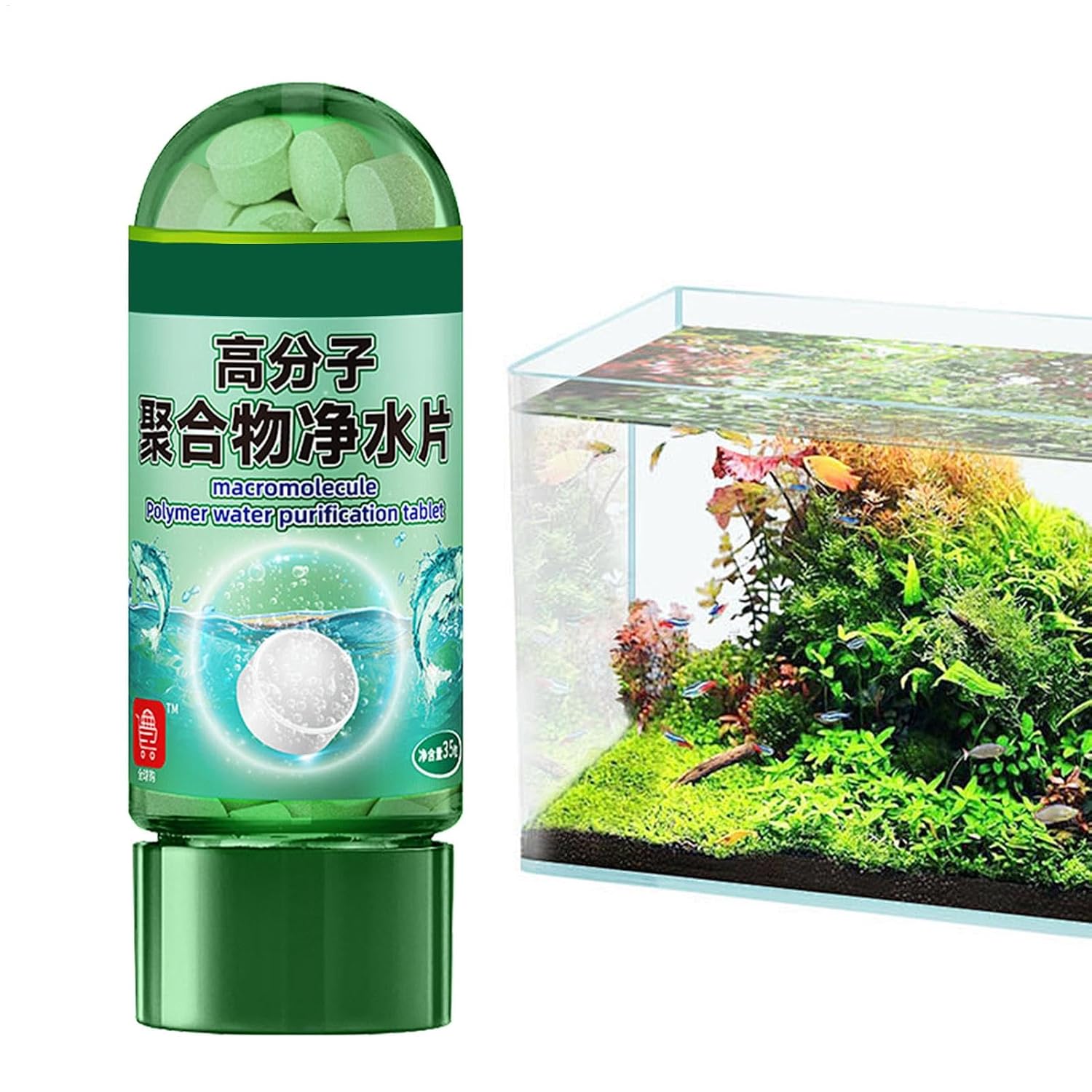 drinking water tablets, water purification tablets, aquarium septic tub bottles, safe aqua tablets, natural aquarium accessories provide supply to improve water quality