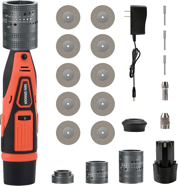 12V Tungsten Electrode Sharpener Grinder, 6 Sizes 8 Angles Head
