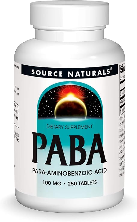 Source Naturals PABA, 100 mg - 250 Vegan Tablets