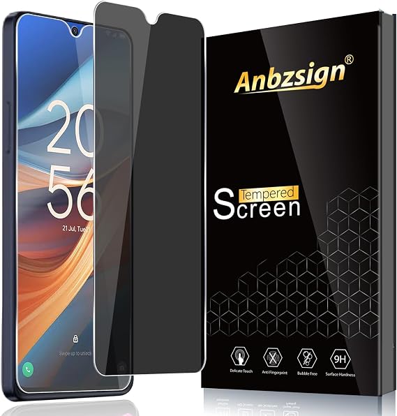 [2 Pack for TCL 50 XL 5G / TCL 60 XE NXTPAPER 5G Privacy Screen Protector, 9H Anti Spy Private Tempered Glass Film, Anti-Scratch, Case Friendly.