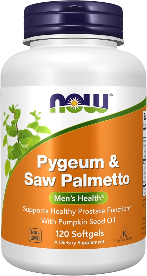 NOW Supplements, Pygeum & Saw Palmetto with Pumpkin Seed Oil, 120 Softgels