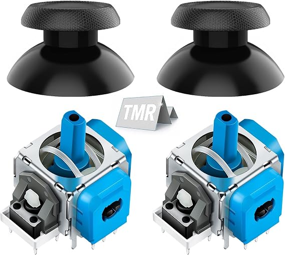 WeChip TMR Magnetic Joystick Replacement Kit for PS5 DualSense Controller,Anti-Drift Electromagnetic Stick Repair Module with Thumbstick Caps, Soldering Required