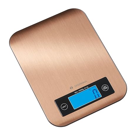 Zassenhaus Pure Digital Kitchen Scale, Copper, 9.3" x 6.9" x 1"