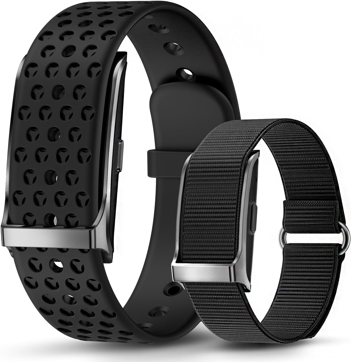 Smart Health Wristband, All-Day Continuous Heart Rate Blood Pressure Stress HRV Monitor, Improve Sleep, Wearable Activity & Fitness Tracker, 120 Sports Modes, 60-Day Battery, with Free App, 2 Bands