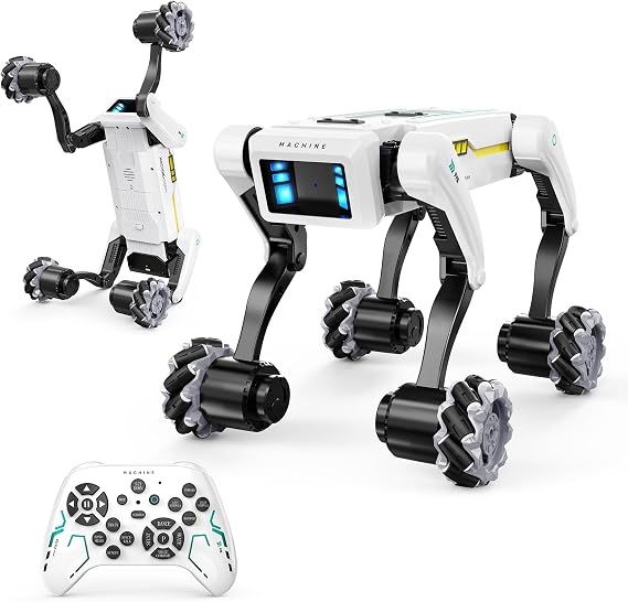 Tekerlekli Akıllı Robot Köpek, 30+ Programlanabilir Eylem, Ses ve Uzaktan