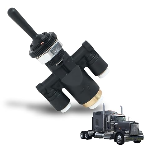 818-0007-000 Air Window Toggle Valve Switch 1/4 Fit for Peterbilt 379 | Kenworth Truck Replace 8180007000