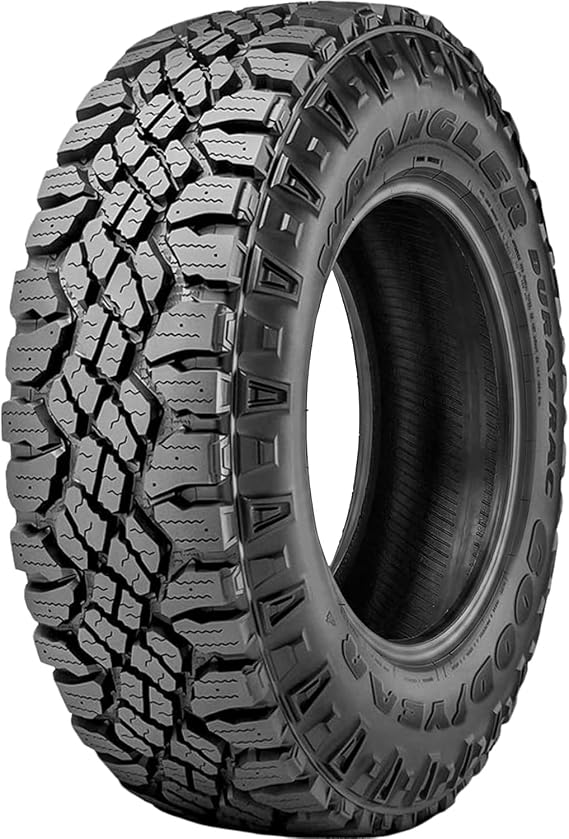 GOODYEAR WRANGLER DURATRAC - 35X12.50R17LT 121Q E/10 BSL | Light Truck All Terrain All Season Traction 121Q Rated E (10 Ply) Radial Construction Black Sidewall Tire
