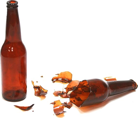 BREAKAWAY BOTTLES - Brown Beer Bottle Props for Film Photography and Theatre Special FX Breakaway Fake Glass