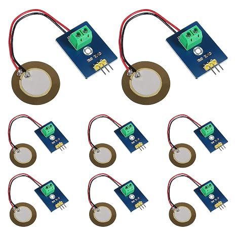 8pcs Piezoelectric Sensor Analog Ceramic Vibration Sensor Module 3.3V/5V Piezoelectricity for Arduino DIY KIT