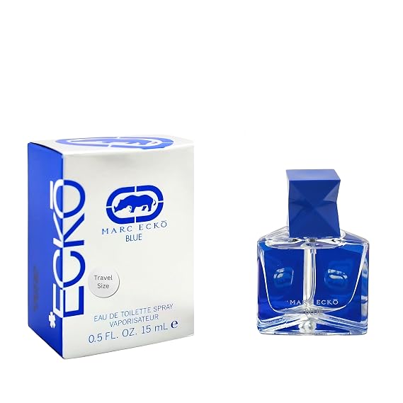 Marc Ecko Blue Perfume for Men Mini EDT Travel Spray 0.5 Ounce