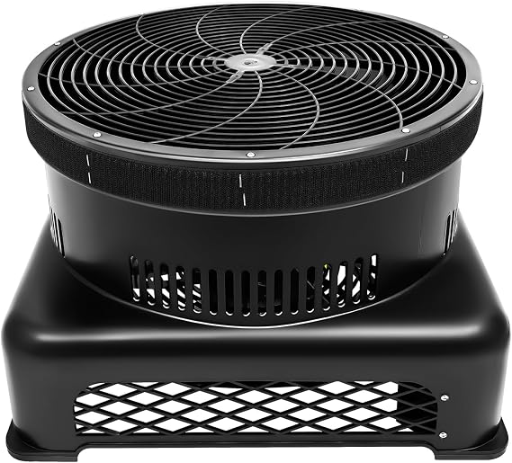 Air Mover & Carpet Dryer - Portable High-Velocity Floor Blower Fan with 4 Adjustable Angles & Timer - for Home, Janitorial, Commercial Use (Cooling, Ventilation & Drying)