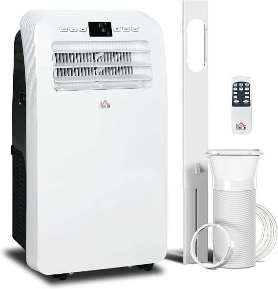 HOMCOM Portable Air Conditioner 11500 BTU for 550 Sq. Ft., White