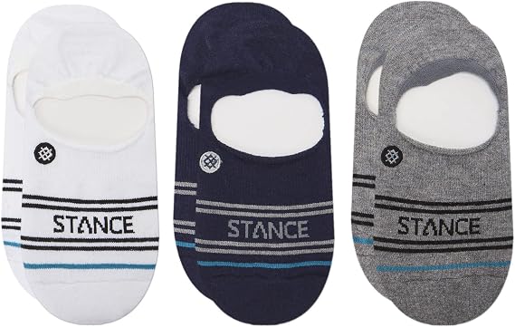 Stance Men's Basic No Show Socks [3 Pack] Socks (Large, Navy)