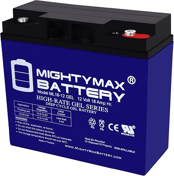 Mighty Max Battery 12V 18AH GEL Replacement Battery for Bright Way BW-12180